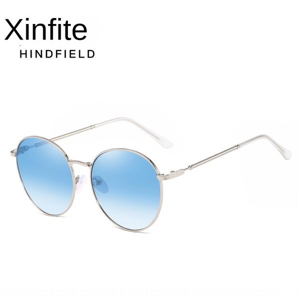 

korean style sun fashion ocean transparent metal round frame sunglasses women's sunglasses 9078 special offer, White;black