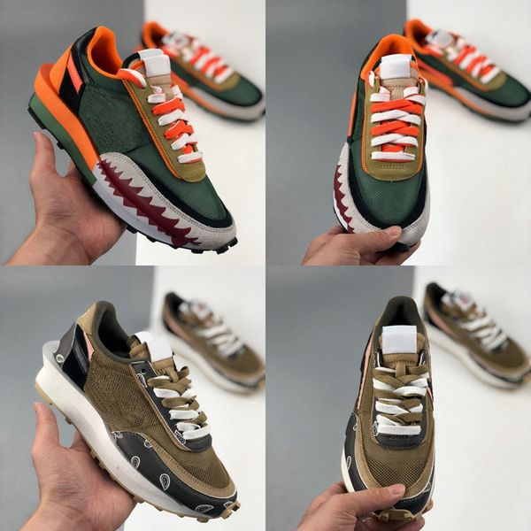 

2020 new sacai x ldv waffle daybreak shark mouth mens running shoes cashew nuts trainers women outdoor sport sneakers des chaussures