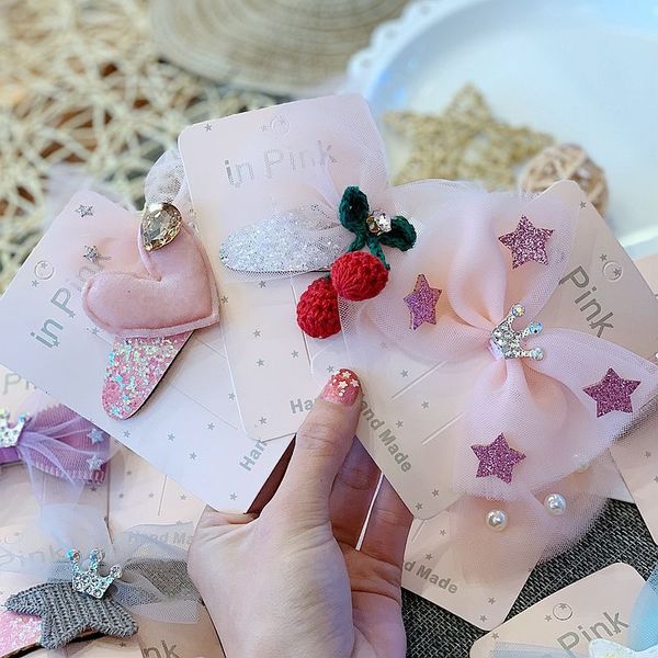 

juwbv детская мечта пряжи аксессуары принцесса волос клип фрукты аксессуары алмазов головной убор край клип алмаз фрукты волос вишневый голо, Slivery;white