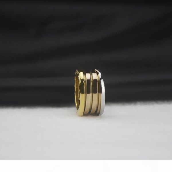 

широкое кольцо мужчина мужской charms трехцветных пружинных колец изящное ювелирные изделия на продажу, Silver
