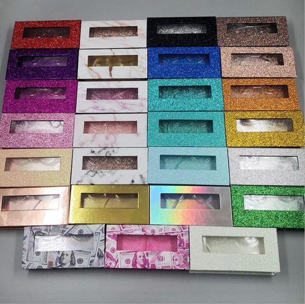 

epack wholesale bling eyelash packaging diamond glitter square false eyelashes packaging box empty eyelash box case fake eye lashes plastic