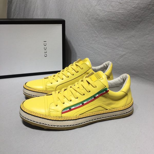 

2020 e1 leather lace-up fashion casual mens luxury designer shoes classic flat shoes mens sneakers original box, Black