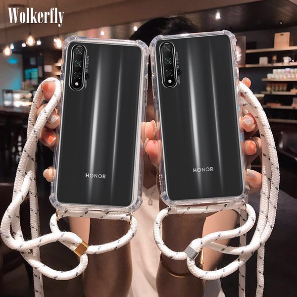 

for huawei nova 5t mate 20 10 p30 lite p20 honor 20 pro 8x p smart z crossbody strap case lanyard necklace shoulder strap case