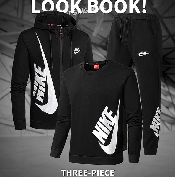 

men tracksuit 3 set zipper hoodies+pants male tracksuit men's casual slim fit sportswear male sweat women jogging suits, Gray