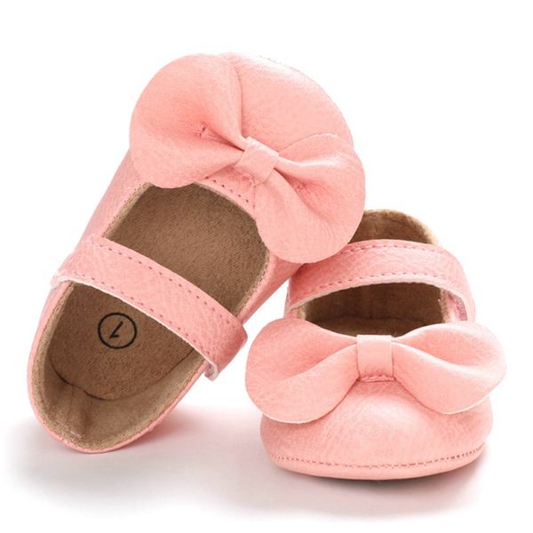 

fashion newborn baby girls bow anti-slip casual sneakers toddler soft soled princess first walking shoes 0-18m
