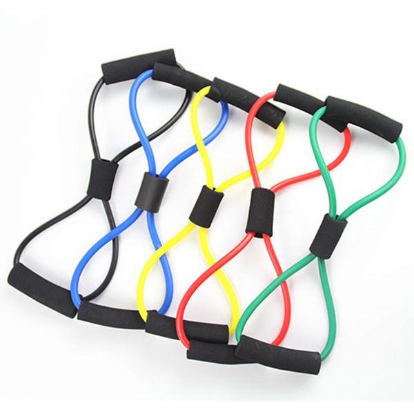 

fitness resistance bands gym 8 word type elastic band chest developer rubber latex equipment stretch yoga training equipment