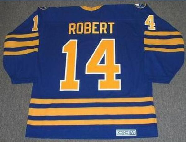 

custom men youth women vintage #14 rene robert buffalo sabres 1978 ccm hockey jersey size s-5xl or custom any name or number, Black