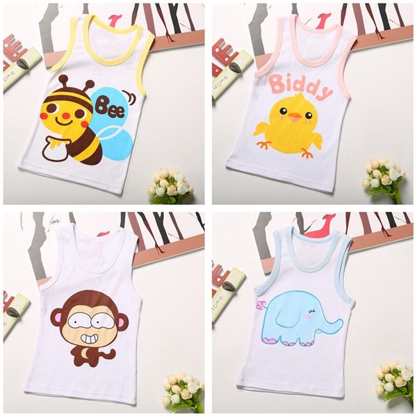 

x2pml new cartoon cotton small and medium boys girls new cartoon children's cotton vestsmall and medium boys vest girlscamisole childre, Blue