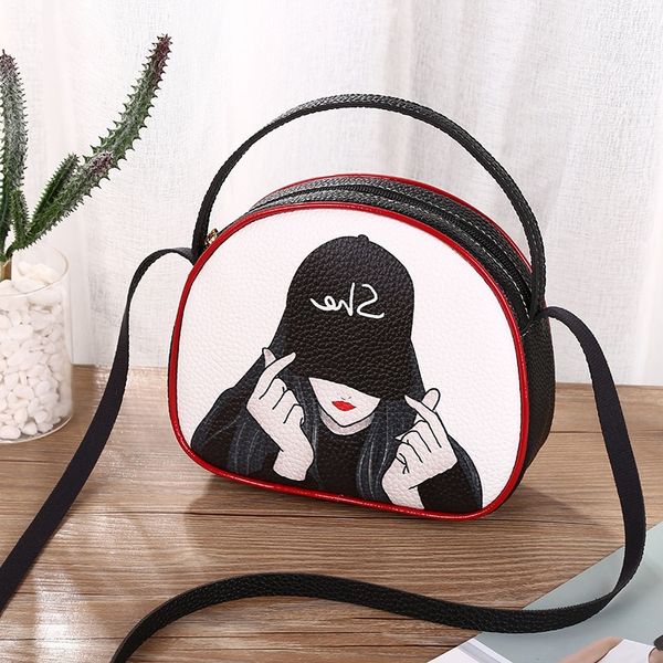 

shell women's bag 2020 korean-style women's bag fashion new style pattern zipper shoulder bucket mobile phone crossbody