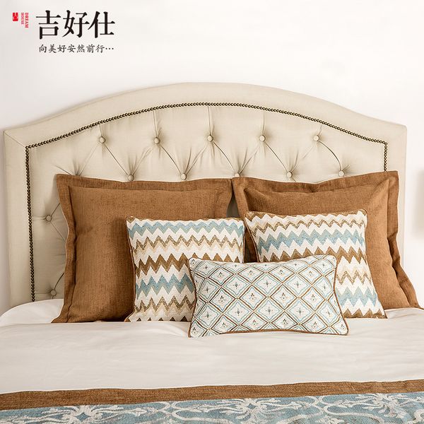 

cushion/decorative pillow fashion waist case imitation jacquard polyester plaid stripe sofa cushion cover 45x45cm el decor bed set 30x50 60