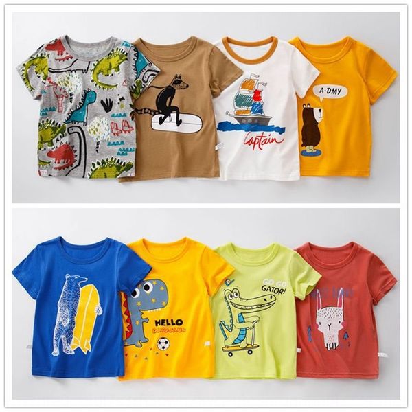 

children's short-sleeved men's jacket cotton t-shirt and women's one-piece boy's cotton t-shirt baby all-match contrast, Blue