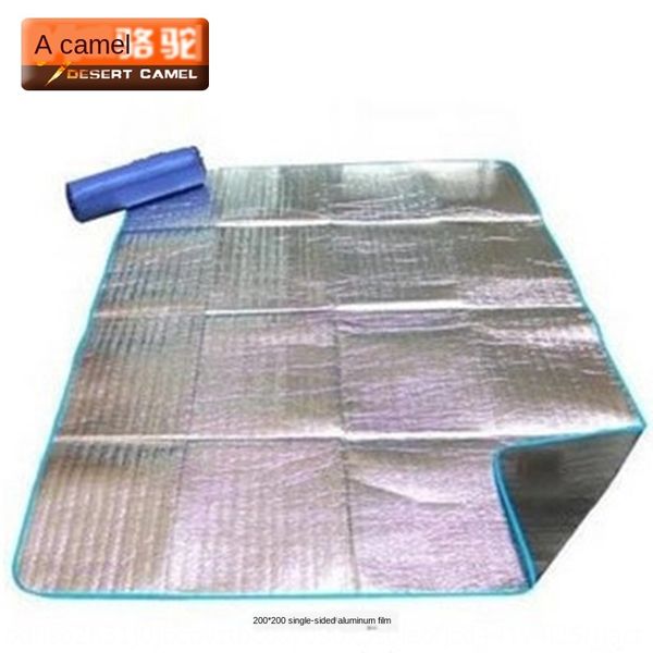 

3msop desert camel moisture proof pad single-sided desert mat camel aluminum camping mat film moisture proof pad 200 200cm outdoor super alu