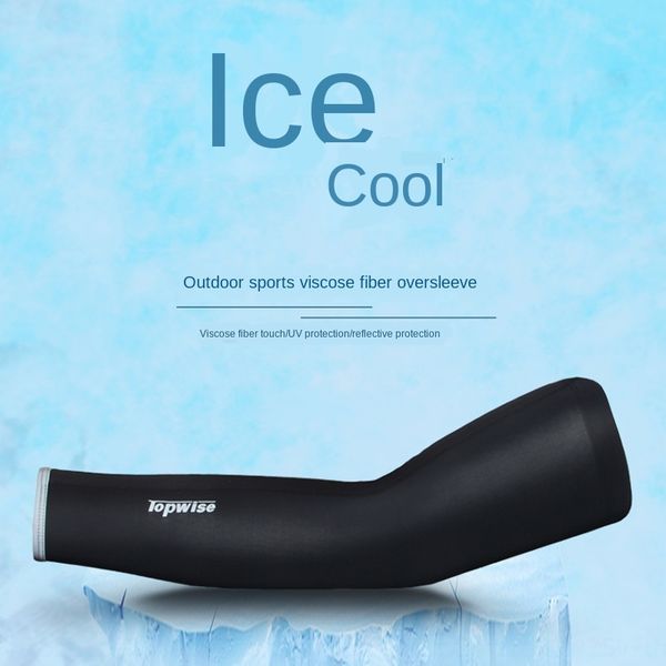 

breathable sleeve ice silk sunscreen sleeve female outdoor mesh cloth mesh cloth fitness running driving reflective style