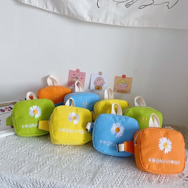 

zbxoo korean fashion children's chest canvas satchel satchel 2020 new embroidered boys and girls shoulder messenger bag canvas change r
