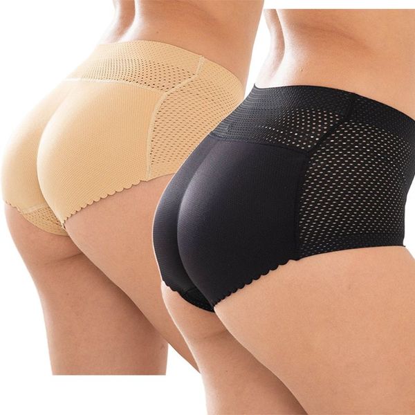 

женская губка проложенный бесшовные трусики bulifter hip enhancer нижнее белье трусы 83xf, Black;pink