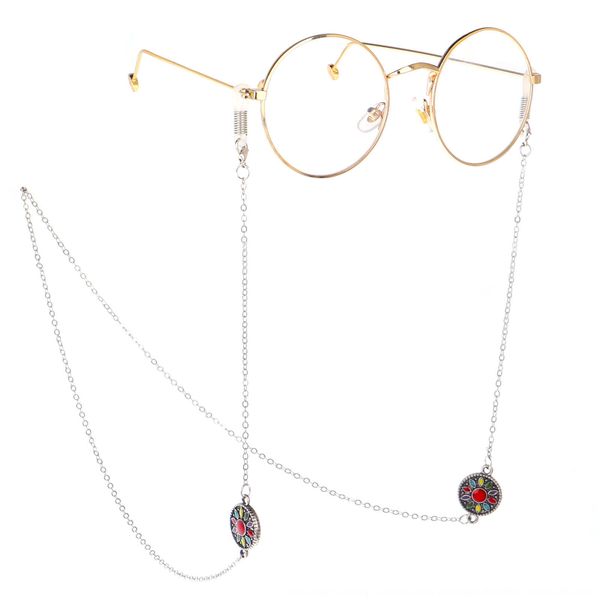 

simple new flower girl chain silver rope simple new sun flower girl sun glasses chain silver glasses rope, Blue