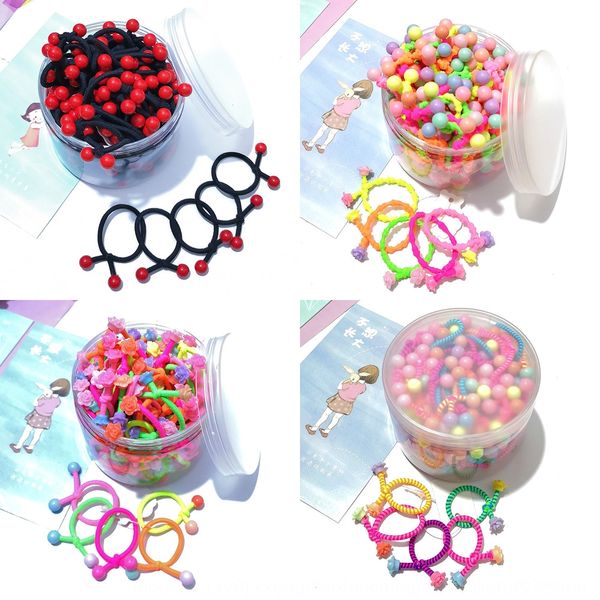 

корейский стиль волосы 100 консервов детских цветных шариков волосы конфеты младенец резинка боксировала небольшую резинка голова веревка, Slivery;white