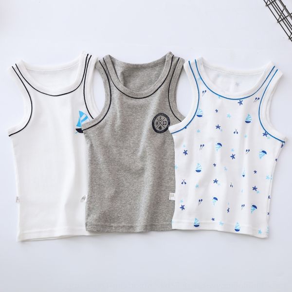 

three-piece combination navigation car little princess floral boys and girls vest summer base cotton children's vest strap, Blue