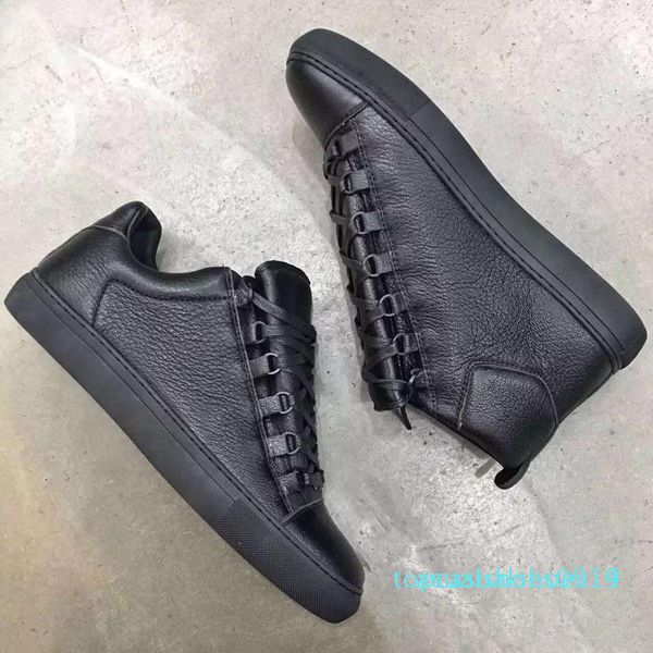 

red black white leather luxurious designers arena low lace up sneakers shoes mens kanye west casual walking flats shoes size 38-46 c14