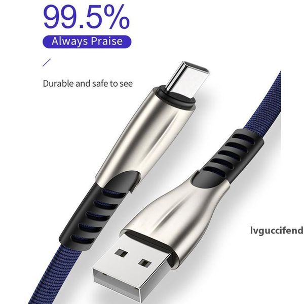 

metal nylon braided type c charger 3.1a fast charging cable usb type c cable for samsung s10 s10plus xiaomi huawei phone cable