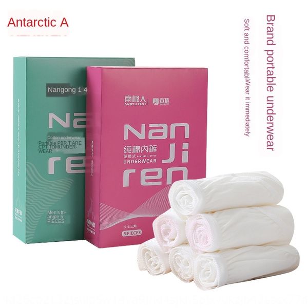 

nanjiren disposable men's and shorts and women's travel triangle cotton underwear travel wash-underwear cotton shorts, Black;white