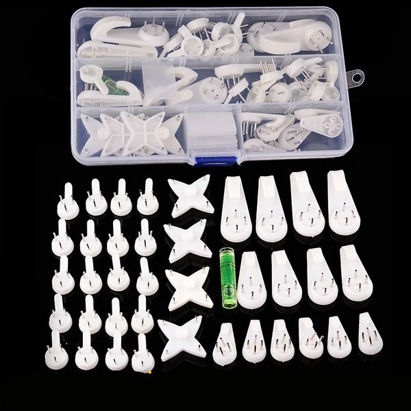 

1 set diy wall invisible hide back nail bathroom hanger single hook for keys frame small items holder storage organization