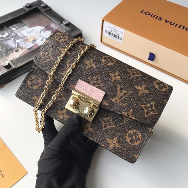 

womens shoulder leather luxury type crossbody bags womens bag chain shoulder bag small flap lady messenger bag with origin box