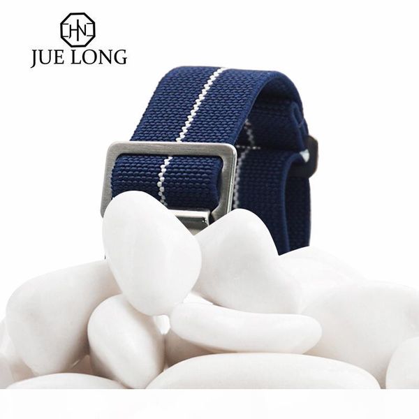 

2019 new french troops parachute bag nato elastic nylon 20 22mm watch band y19070902, Black;brown