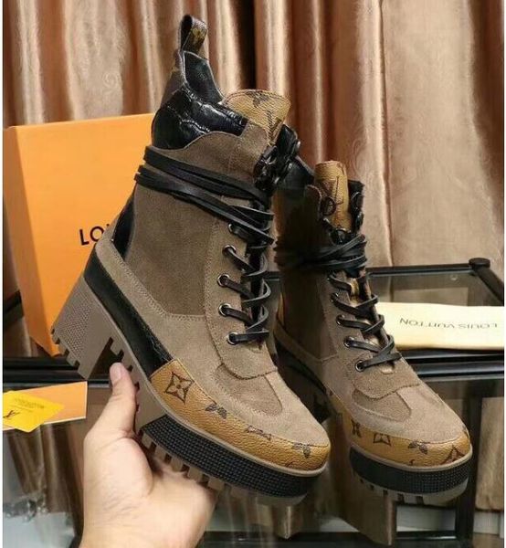 

laureate desert boots womens famous designer boots with leather ladies platform chunky heels ankle bootie high shoes, Black
