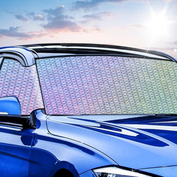

universal car windshield sunshade foldable windshield sun shade auto front double-sided blocks uv rays sun visor protector