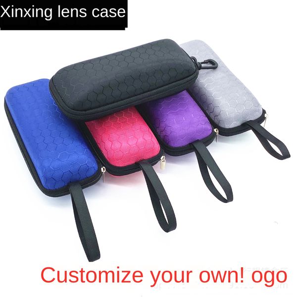 

anti-pressure eav sun zipper glasses case sun glasses case, Blue