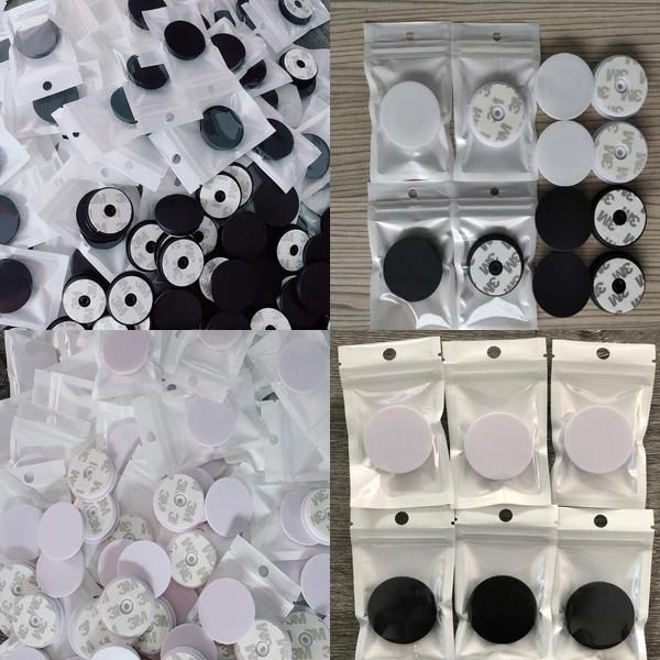 

factory price quality blank black and white phone stand and grip your own phone holder for tablets for iphone universal with white chslf