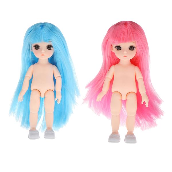 

lovely fashion 6'' 13 joints 1/12 doll nude body with shoes supplies