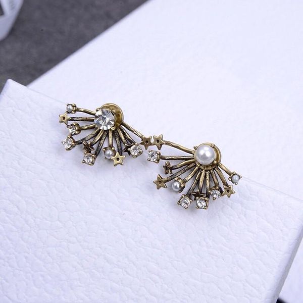

2020new stud earrings exquisite fashion wild firework women's earrings, Golden