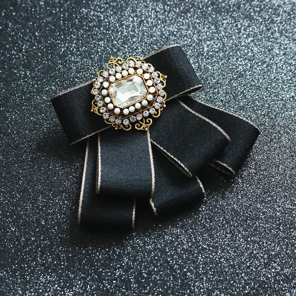 

high-grade handmade fashion new luxury rhinestone bowties corsage british pearl bow tie men women wedding accessories, Blue;purple