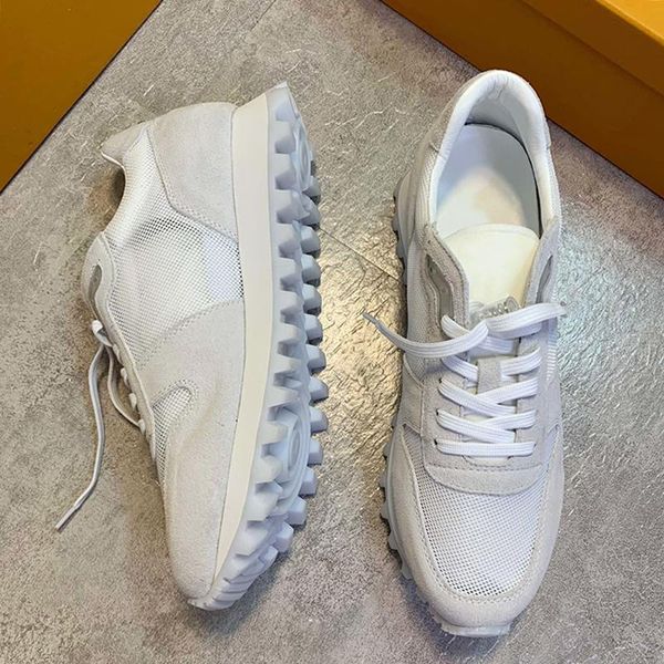 

fashion luxury men shoes casual lace -up breathable runner sneaker with origin box plus size men shoes rubber sole ls42 chaussures pour homm, Black
