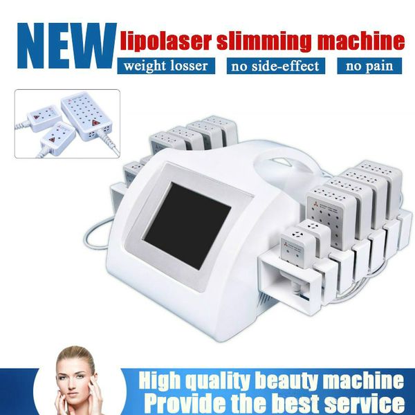 

professional 660nm-980nm lipo laser beauty slimming machine 12 pads fat burning & cellulite removal body shaping slimming, Black