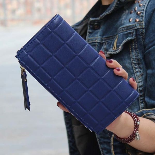 

new fashion stereoscopic square wallets embossed wallet female clutch double zipper purses carteira feminina card wallet, Red;black