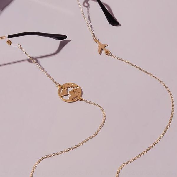 

dz0095 jewelry personality temperament world map glasses simple pendant chain aircraft pendant chain accessories, Blue