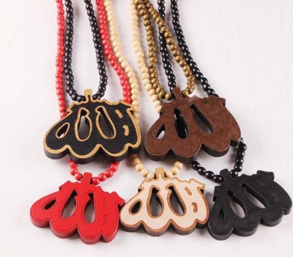 

new fashion muslim pendant islam wood round 128 beads necklace for men women hip prayer rosary religious jewelry, Silver