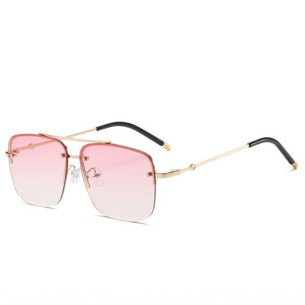 

kbqjy fashionable women's square half-frame gradient ocean color all-match fashion metal fashionable women's square half-frame gra