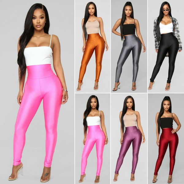 

womens stretchy biker bike bicycle ankle length leggings workout spandex solid high waist leggings drop shipping, Black