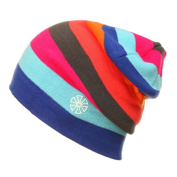 

h outdoor riding beanies cap casual striped knitted hat sportwear snowboarding skiing skating cycling motocycle apparel headwear, Black