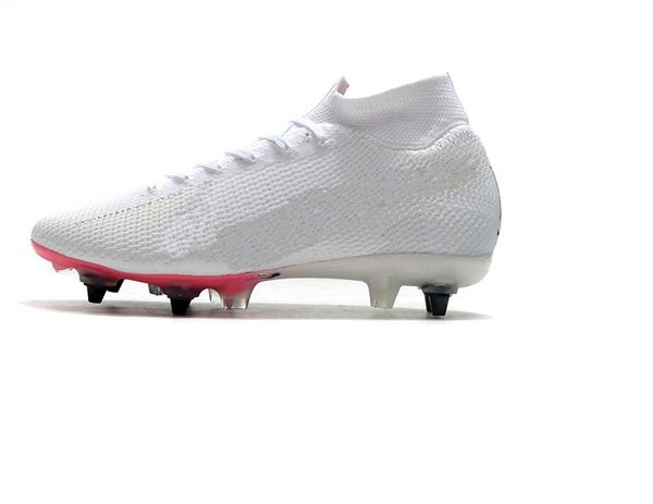 

2020 new high knitted technology waterproof sg white red mercurial superfly men outdoor shoes sie 39-45