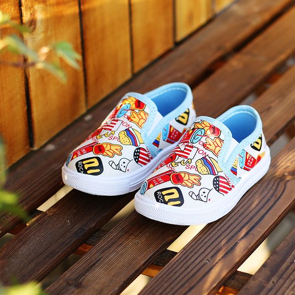 

baby one pedal lazy shoes children canvas shoes kindergarten girls korean cloth boys casual board single, Black