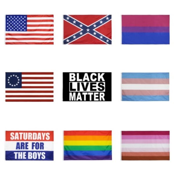 

wholesale factory price 100% polyester 90*150cm 3x5 fts gun owners for trump flag for decoration#136