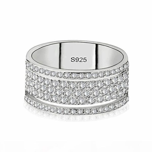 

g choucong victoria wieck luxury jewelry 925 sterling silver star pave white sapphire cz diamond eternity women wedding bridal ring set, Slivery;golden