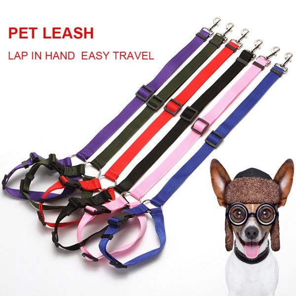 

universal pet dog cat car safety seat belt adjustable dual-purpose car rear seat traction rope ring interior accessories