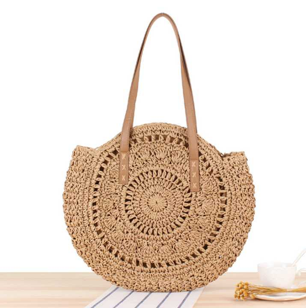 

женщины стро сумки дизайнерского handags lady сцепление круг пляжных сумки casual tote бумага минимализм путешествия плечо большая емкость
