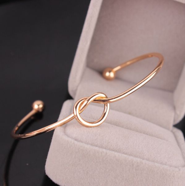 

серебро золото тон медь расширяемый обрыв браслеты для любви узел манжета браслеты браслет для детей и взрослых, Black